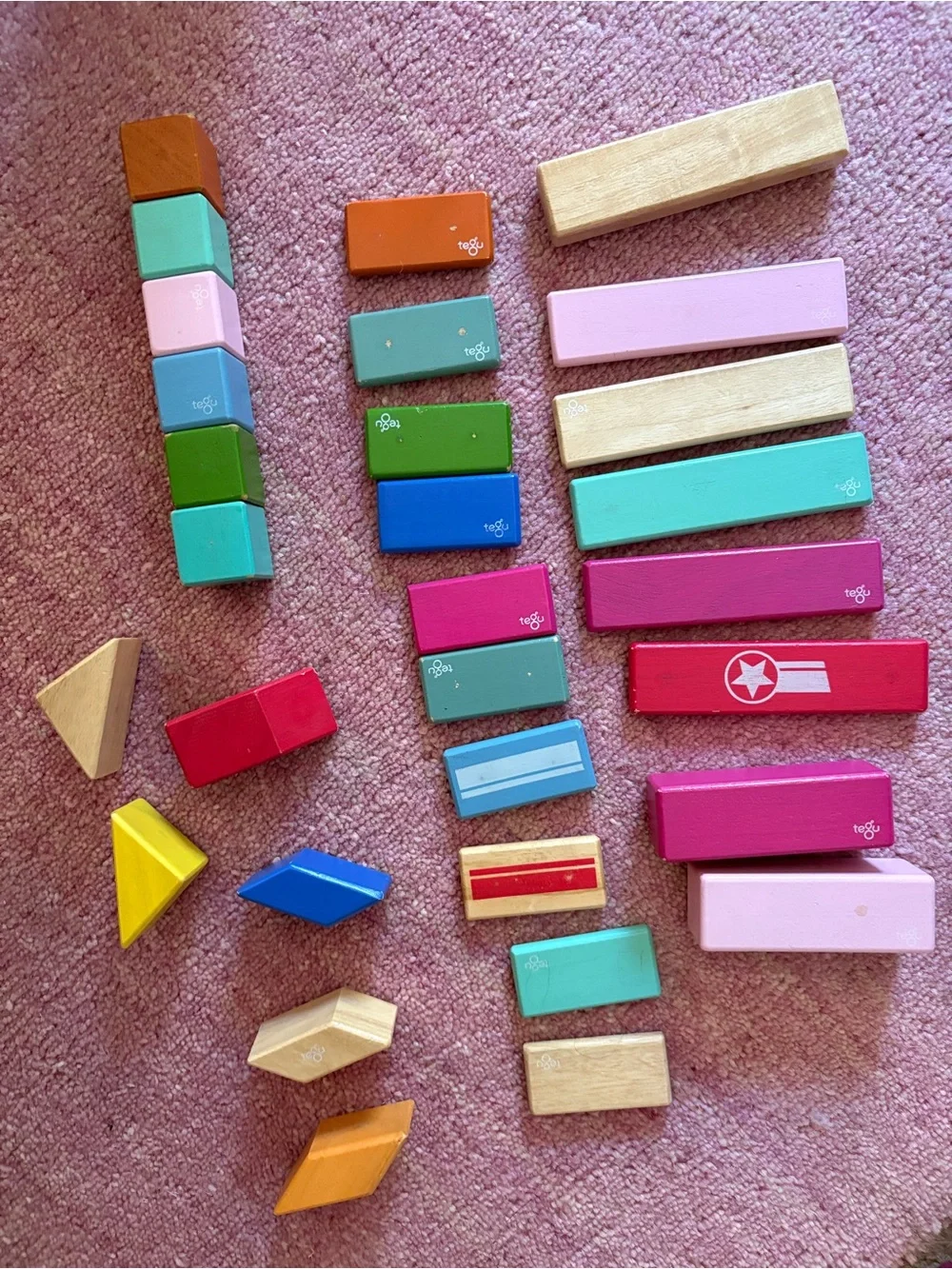 31 Piece Tegu wooden magnetic blocks